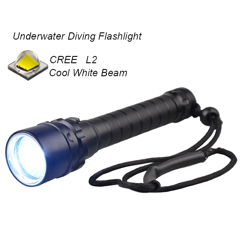 1800LM CREE XM-L2 XML T6 светодиодный фонарь Водонепроницаемый подводный Дайвинг 18650 вспышка светильник для дайвинга фонарь светильник лампа - Испускаемый цвет: CREE L2 Cold White