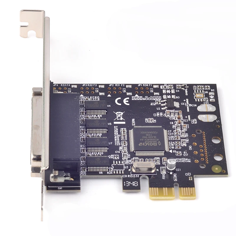 PCIE 4 серийный RS232 Порты PCI e express I плата ввода вывода с разветвитель кабеля MosChip