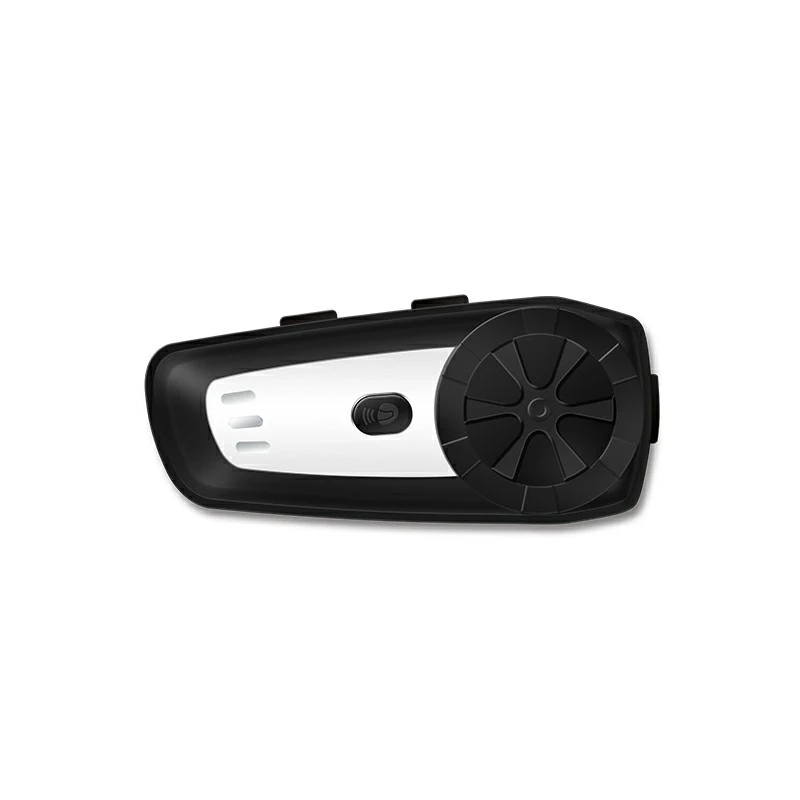 Белый Мотоциклетный беспроводной шлем домофон гарнитура Bluetooth комплект MP3 FM Голосовая команда Проводная до 2 способ радио громкой связи BT домофон - Название цвета: Белый