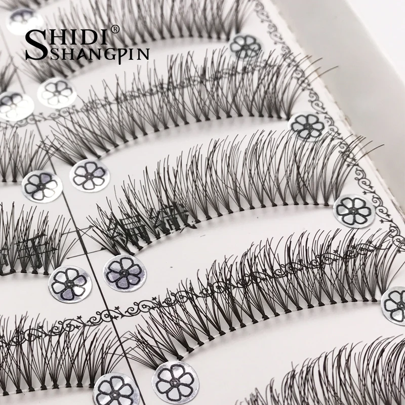 Топ 10 пар натуральные тонкие и длинные накладные ресницы для наращивания грязная