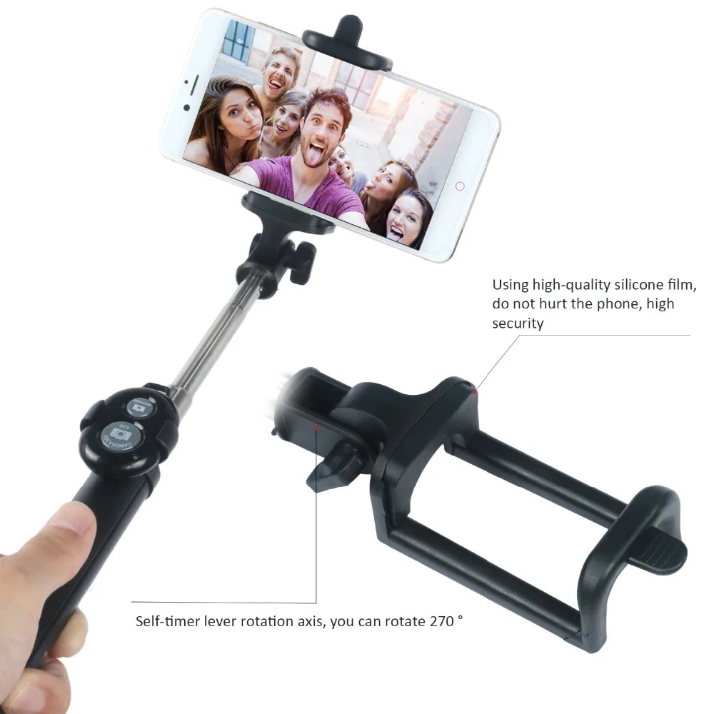 3 в 1 складной палка для селфи self Bluetooth + штатив затвора Пульт дистанционного