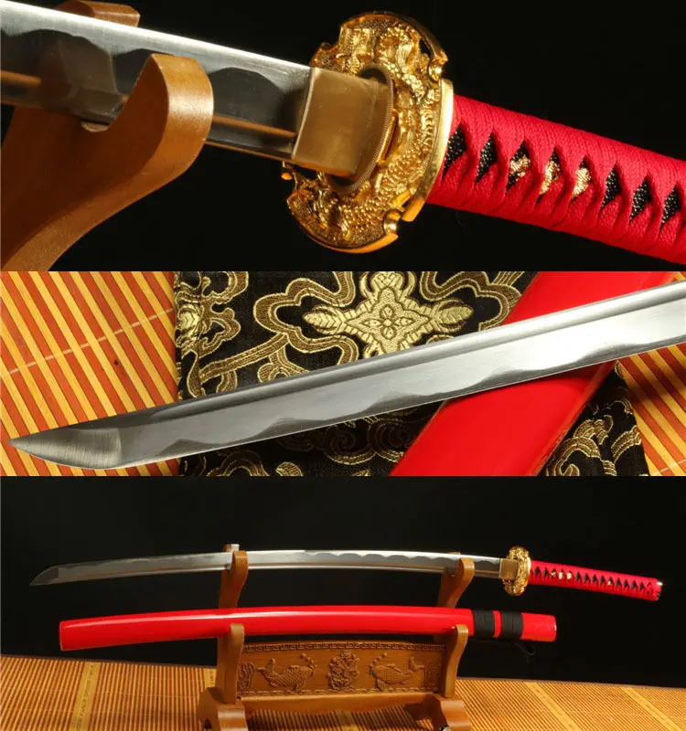 

41'1060 лезвие из углеродистой стали в форме Тан, японский меч KATANA Цуба В Форме Дракона