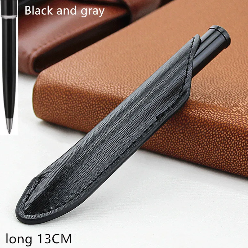 

Creative ballpoint pen with cute 13cm design school office supplies Luxury writing Roller ball pen + gift Leather pencil bag