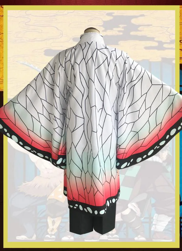 Новый аниме демон Slayer: Kimetsu no Yaiba Косплей Kochou Shinobu Женская японская одежда косплей