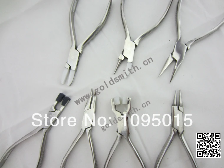 

7pcs/lot jewelry Pliers/ jewelry machine /glasses repair tool matte Stainless Steel pliers