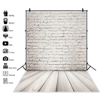 gray wall backgrounds wooden board floor brick baby birthday party portrait photography backdrops for photography cakes photos