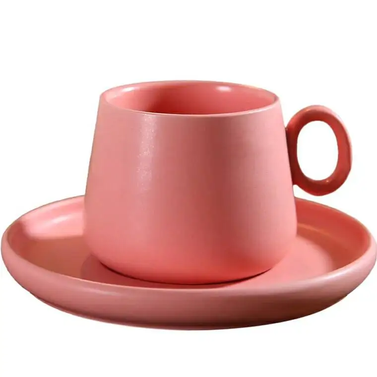 300 мл кофейная кружка из костяного фарфора с поддоном, керамическая чашка для молока, сока, лимона, набор кофейной посуды, креативный практичный офисный подарок, Прямая поставка