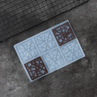 hollow out frame chocolate stencil cup cake decorating gothic window shape silicone mold transfer sheet baking chablon