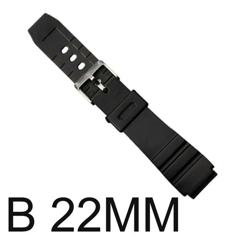 B 22mm Для часов casio ремешок для часов силиконовые резинки EF заменить электронные наручные часы ремешок спортивные ремешки для часов 16 мм 18 мм 20 мм 22 мм - Цвет ремешка: B 22mm