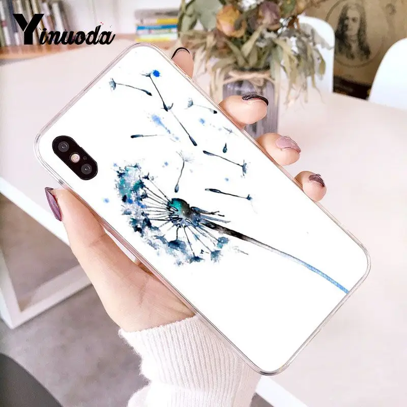 Yinuoda акварельный цветок Одуванчик Лотос Лаванда Coque Shell чехол для телефона для iPhone 8 7 6 6S Plus 5 5S SE XR X XS MAX 10
