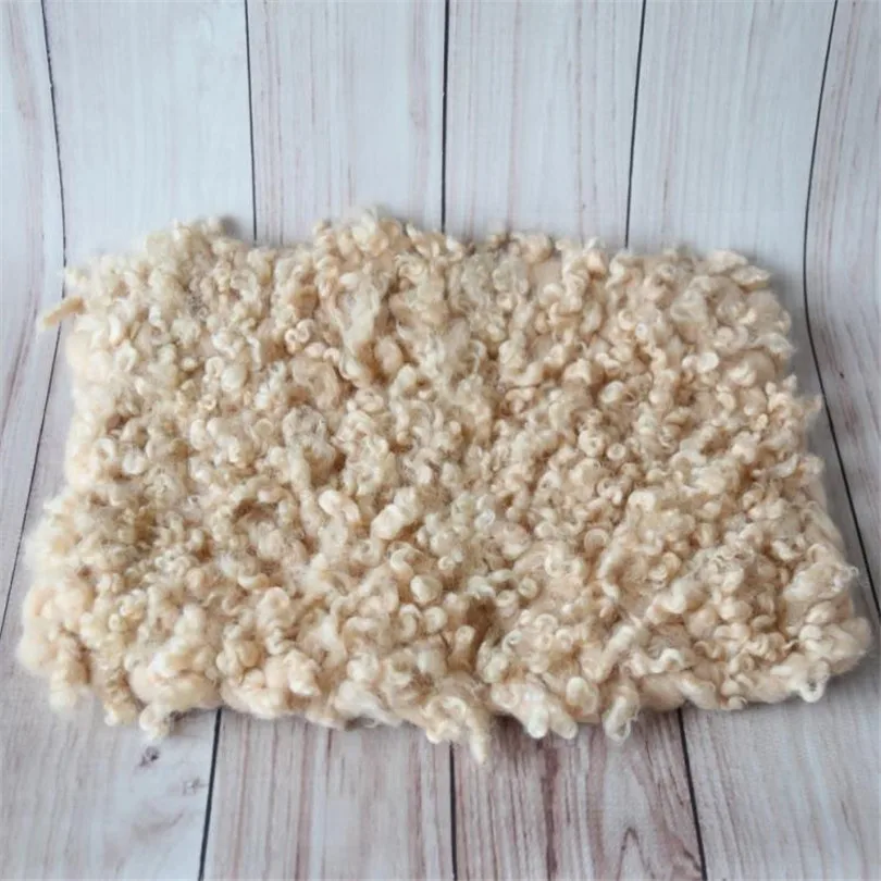 

New Curly wool flokati rug blanket Newborn baby knitted chunky blanket photography props Baby felted curly basket stuffer filler