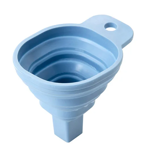 blue Воронка, кухонные аксессуары, силиконовая форма, телескопическая воронка, складной диспенсер для жидкости, кухонные гаджеты, инструменты, силиконовый Хоппер CF086 - Цвет: blue