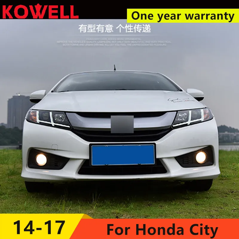 KOWELL стайлинга автомобилей для Honda City 2014 2016 светодиодный головной светильник