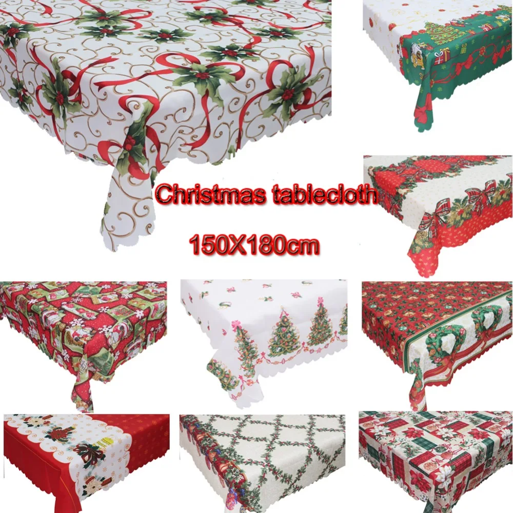 

Meijuner Hot Sale 2021 Christmas Decorations Rectangular Tablecloth Prints Creative Christmas Restaurant Tablecloths table cover