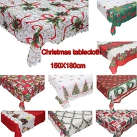 meijuner hot sale 2021 christmas decorations rectangular tablecloth prints creative christmas restaurant tablecloths table cover