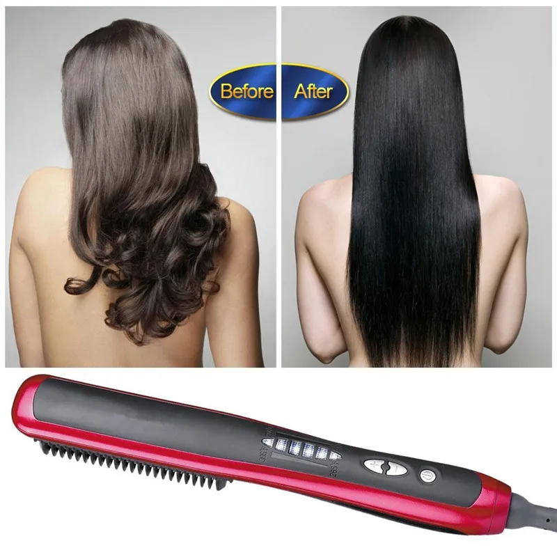 

Hair Beard Hair Straightener Combs Electric Professional Beard Straightening Iron Styling Hot Comb Heating Straightener Brushes