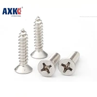 parafusos hot sale drywall 2018 axk 1000pcs m24568101214 stainless steel 304 flat countersunk head self tapping screw