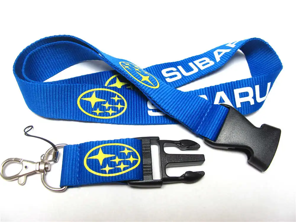 Синий Мужские автомобильные брелки с логотипом для Subaru ID, автомобильные ремешки на шею для мобильного телефона - Цвет: Синий