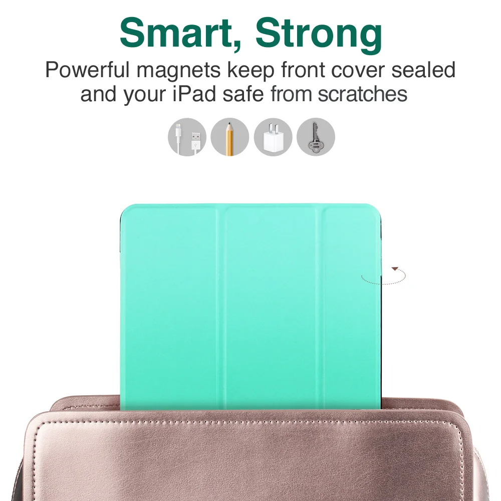 Чехол для iPad Pro 10,5 дюймов, ESR Yippee, цветной, из искусственной кожи, прозрачный, сверхтонкий, легкий светильник, трехслойный, умный чехол