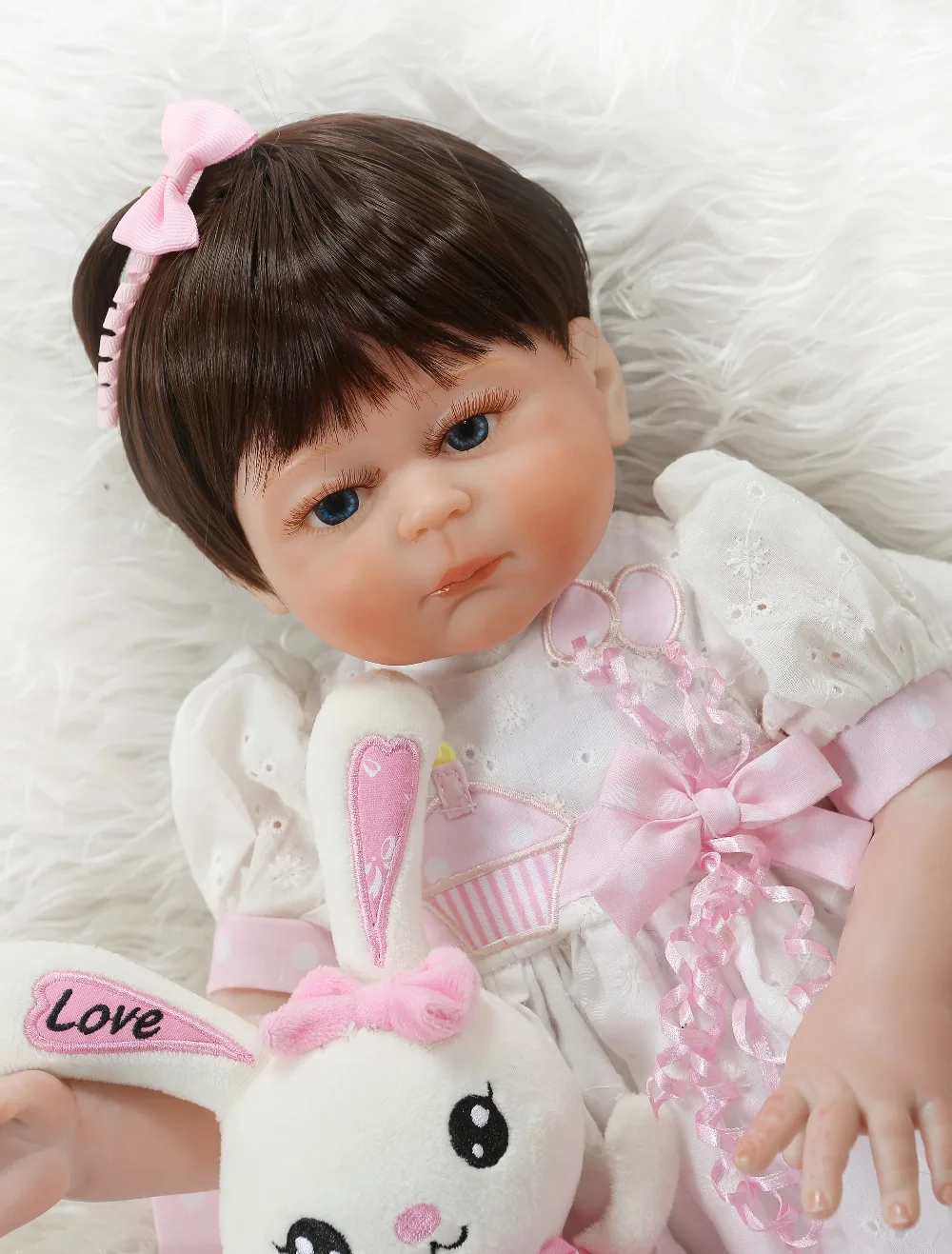 NPK 48 см reborn baby girl full body силиконовая кукла bebe reborn игрушка для ванны куклы ручной детальный рисунок