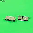 Разъем Micro usb 3,0, 2 шт., тип B, для ремонта мобильных телефонов, планшетов, ПК, MP3, MP4, MP5, гнездовой разъем 180 градусов по вертикали
