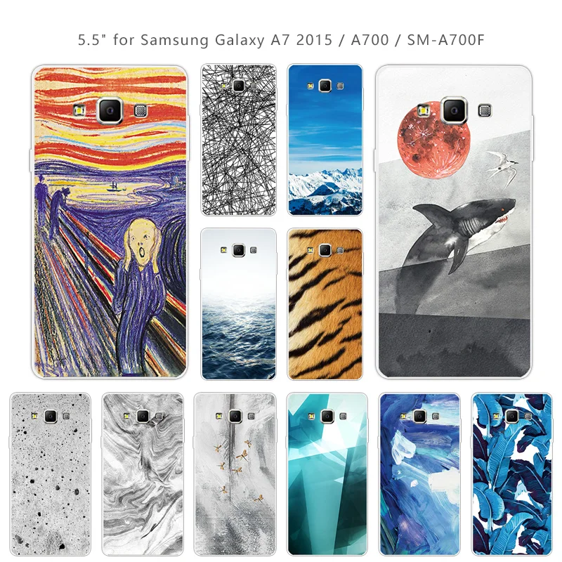 For Samsung Galaxy A7 2015 Phone Cases Silicone Landscape Coque 5.5inch for A700F A700H SM-A700F A7009 A700 |