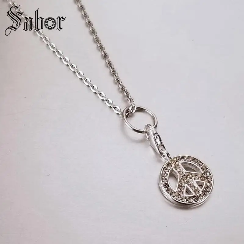 Модный серебряный цвет полые символ мира амулеты подходят браслеты и ожерелья
