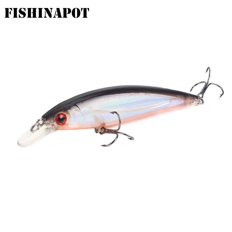 

FISHINAPOT 1Pcs Floating 11cm/13.6g Minnow Fishing Lure Laser Lifelike Hard Bait 3D Eyes Wobblers Carp Crankbait Fishing Tackle