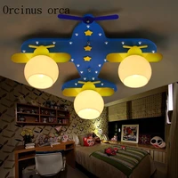 simple cartoon airplane ceiling lamp childrens room boys bedroom creative personality ceiling lamp free shipping