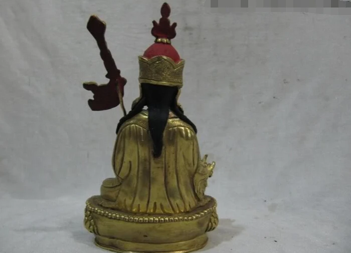 USPS to USA S2797 Tibet temple 100% Pure Bronze 24K master Buddha Statue (B0328) | Дом и сад