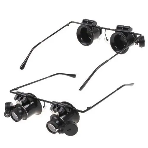SOSW-20x Magnifier Magnifying Eye Glasses Loupe Lens Jeweler Watch Repair LED Light | Наручные часы
