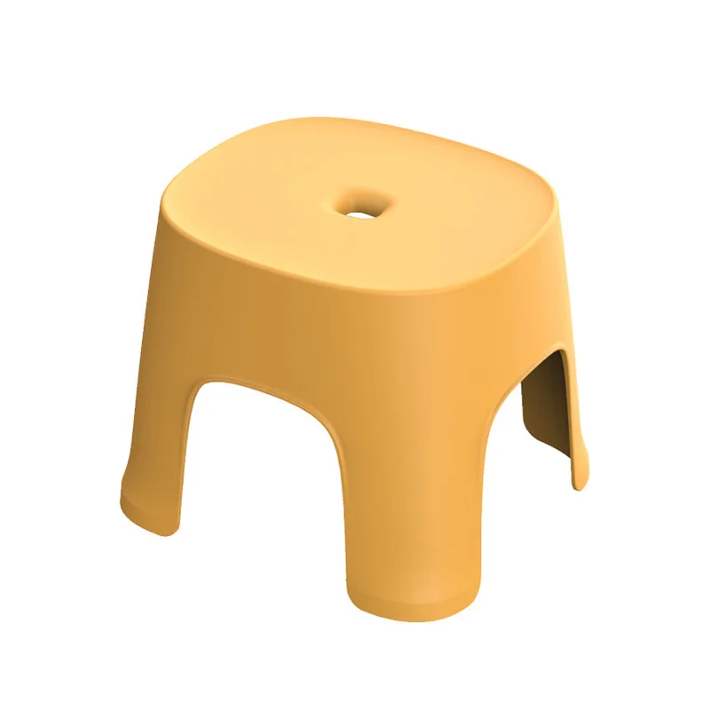light yellow Прочные 6 цветов плотные простые детские табуреты для гостиной Нескользящая банная скамейка детский табурет сменный табурет детская мебель - Цвет: light yellow