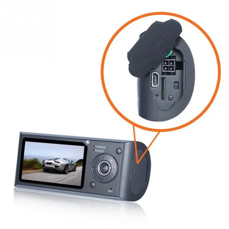 VRFEL dual camera car DVR R300 with GPS and 3D G-Sensor 2.7 " TFT LCD X3000 dash cam video cycle recording digital zoom | Автомобили