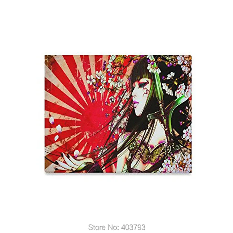 Картина маслом на холсте Девочка гейши 20 х16 дюймов | Дом и сад