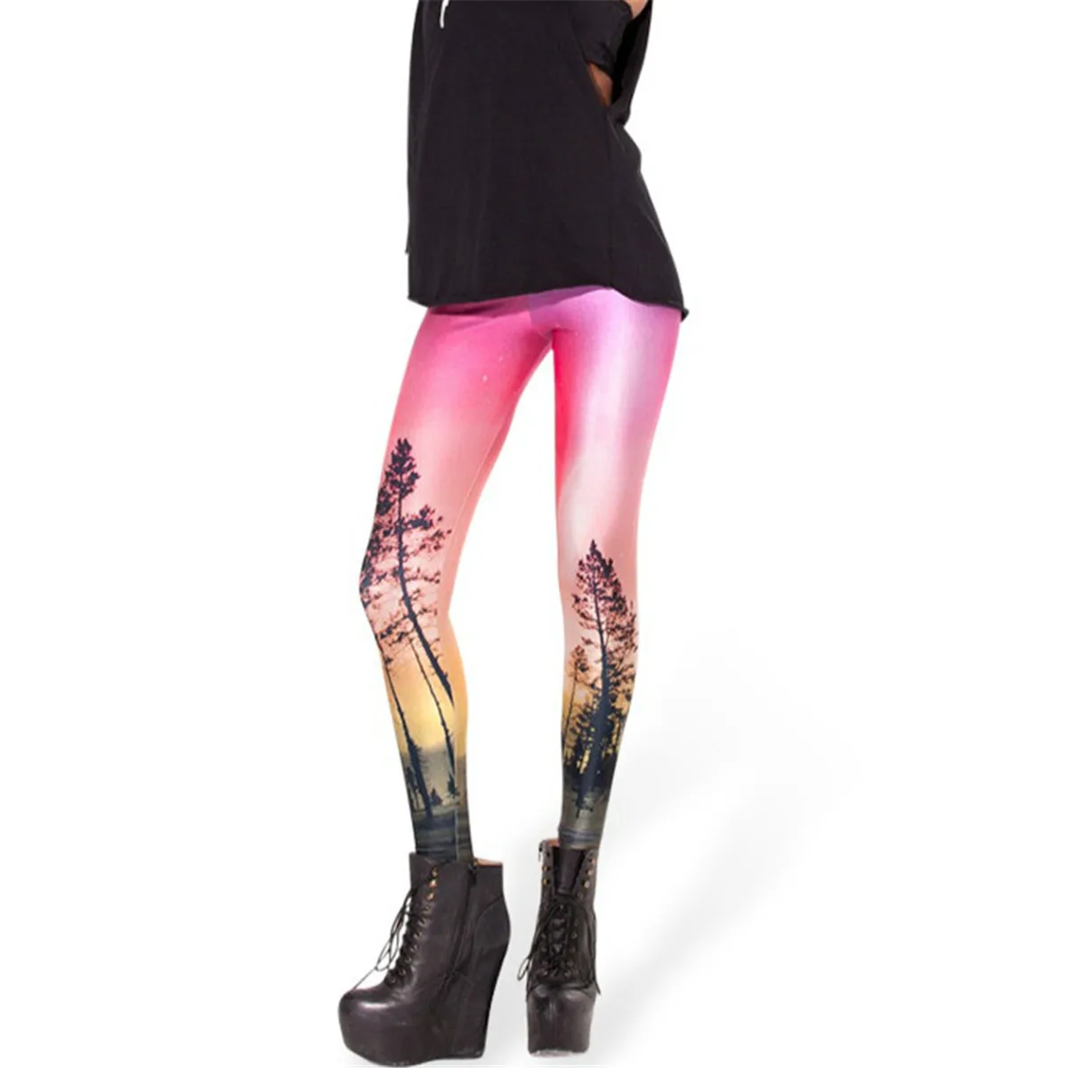 Женские облегающие леггинсы с 3d-татуировкой модная одежда | Женская