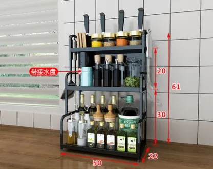 3 Layer L50cm 2 слоя 3 слоя из нержавеющей стали кухонная сушилка над раковиной бытовой держатель для хранения сушилка для посуды Полка Органайзер - Цвет: 3 Layer L50cm