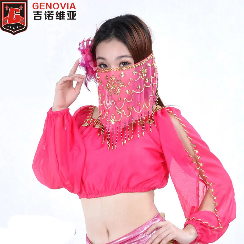 Вуаль для танца живота накидка из вуали с блестками ручной работы 9 цветов|belly dance