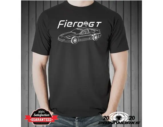 Лето 2019 короткий рукав размера плюс Pontiac Fiero GT на заказ спортивная машина Ретро