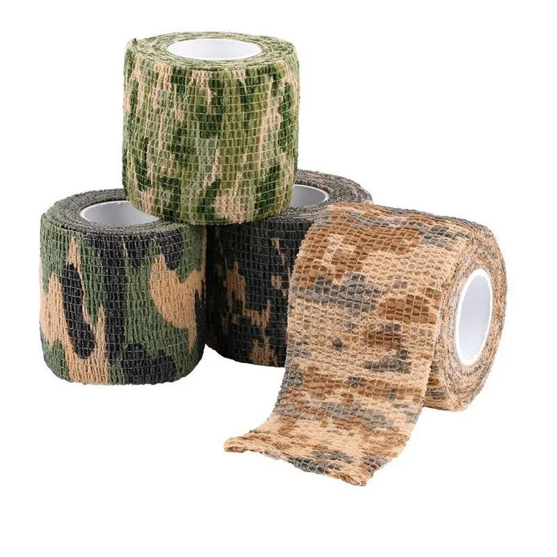 Камуфляжные ленты растягивающиеся 1 рулон армейский бандажный пистолет камера