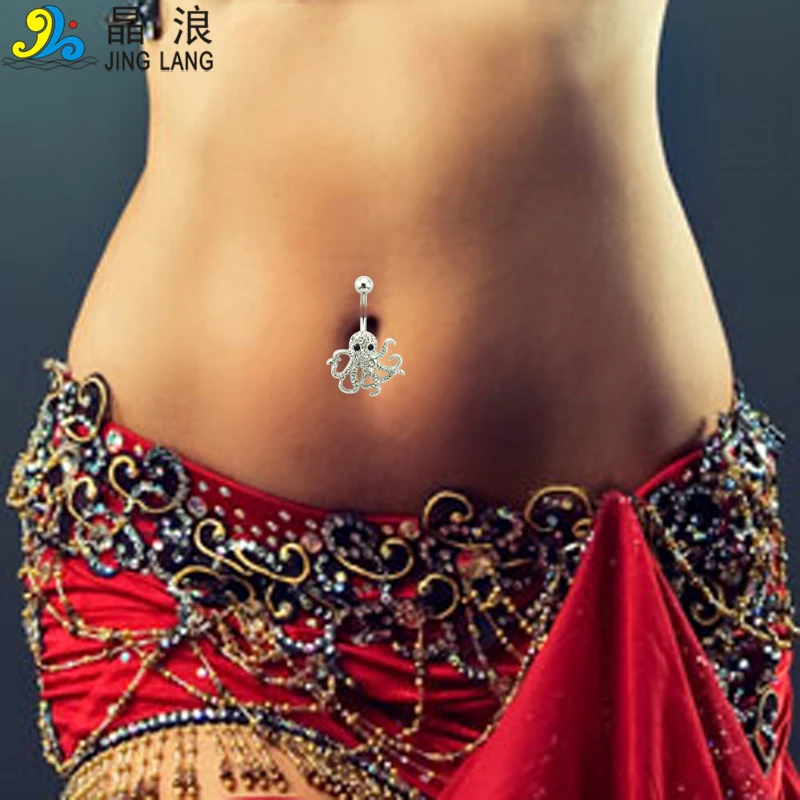 Абсолютно новые кольца для пупка штанги из хирургической стали белые стразы