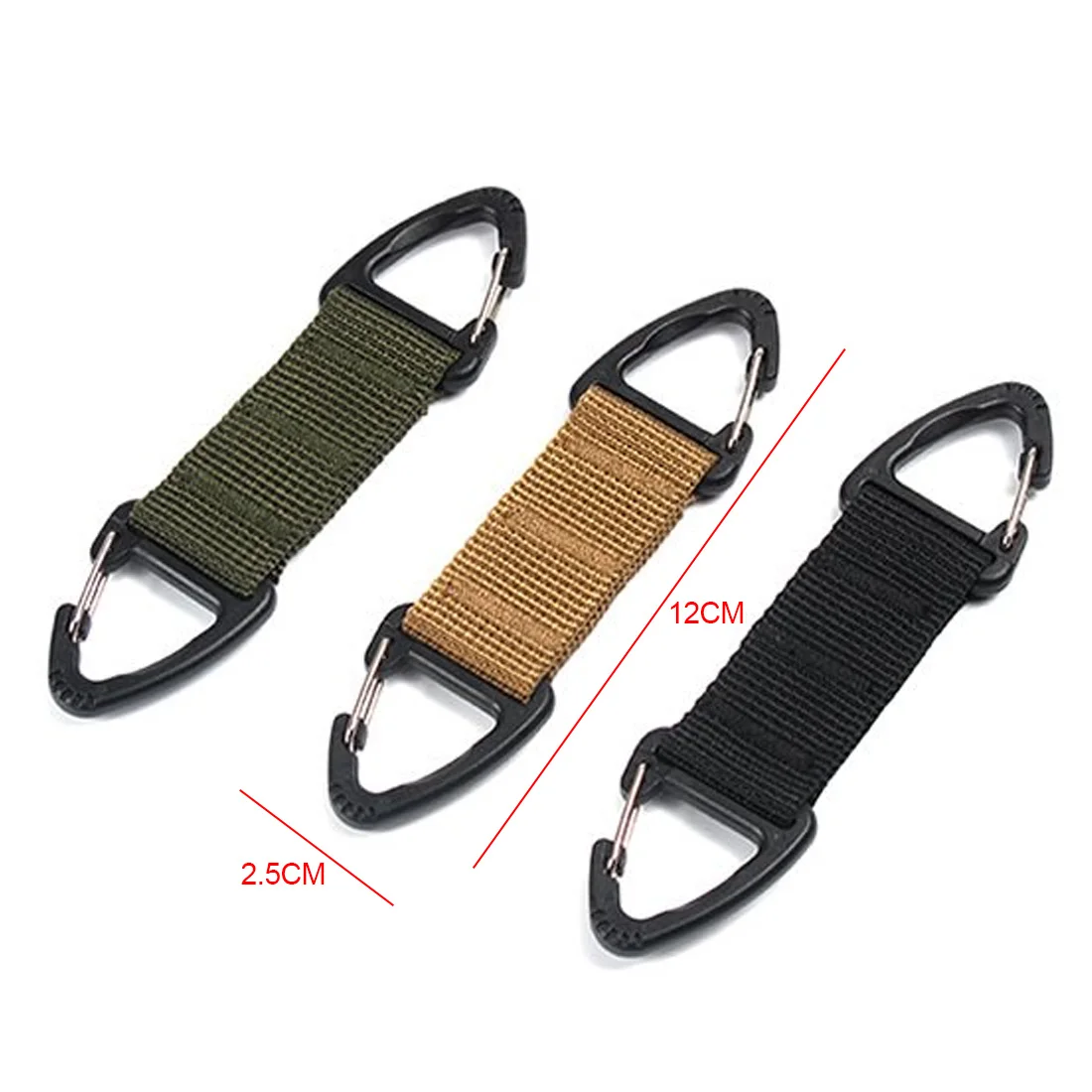 Outdoor nylon webbing backpack hanging buckle double point triangle multi-function carabiner outdoor men s trousers | Спорт и