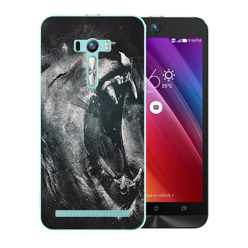 Чехол для телефона Asus Zenfone Selfie ZD551KL с тигром Мягкая силиконовая задняя накладка из