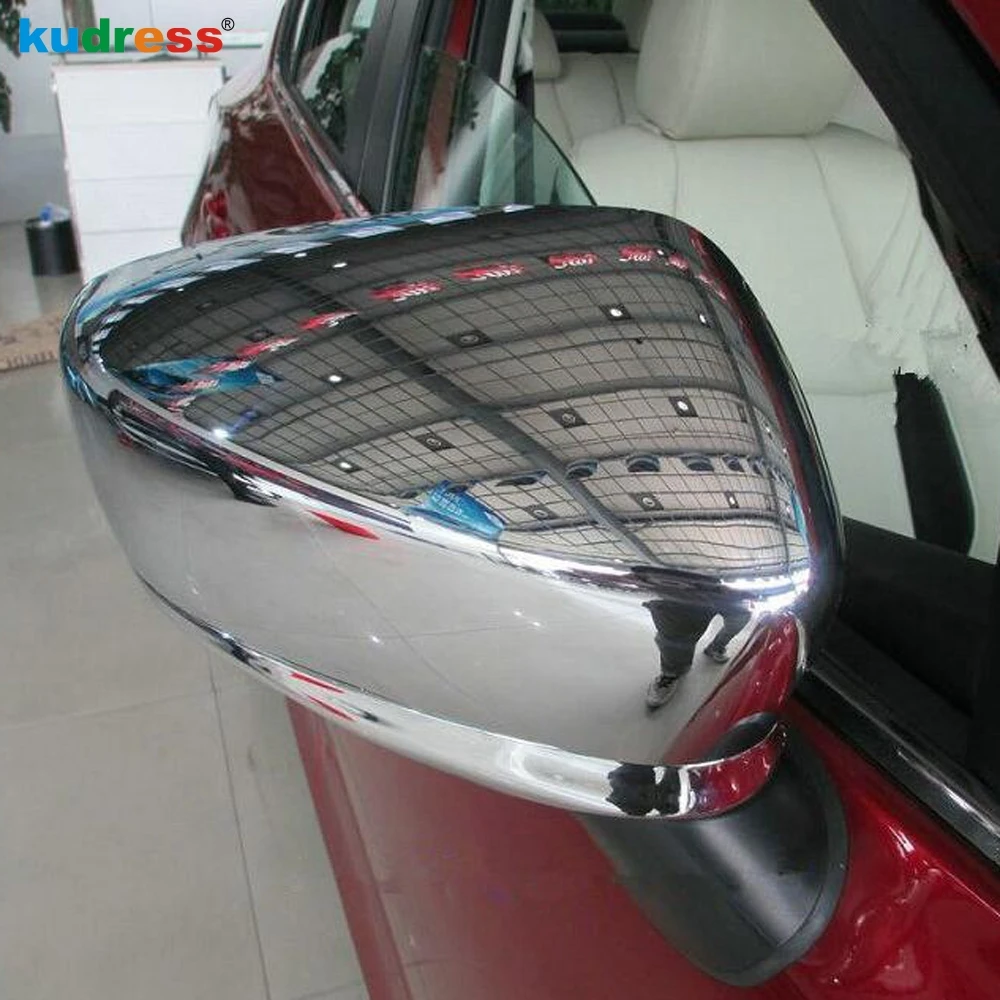 Для Mazda 2 Demio DJ хэтчбек 5 двери 2014 2018 ABS хромированная крышка зеркала боковой