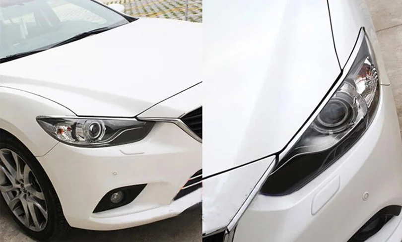 2 шт. хромированные передсветильник для Mazda 6 Atenza M6 2014 2015 2016|trim cover|head light covereyebrow trim |