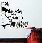 Виниловые наклейки на стены с цитатами голая сексуальная девушка стикер для прачечной 2XY4