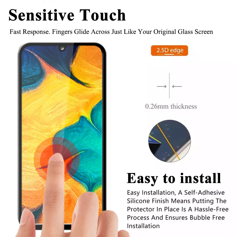 Защитное закаленное стекло для samsung Galaxy A30 a50, защитная пленка для экрана Sansung A40 A 30 40 50, защитная пленка для экрана Samsun