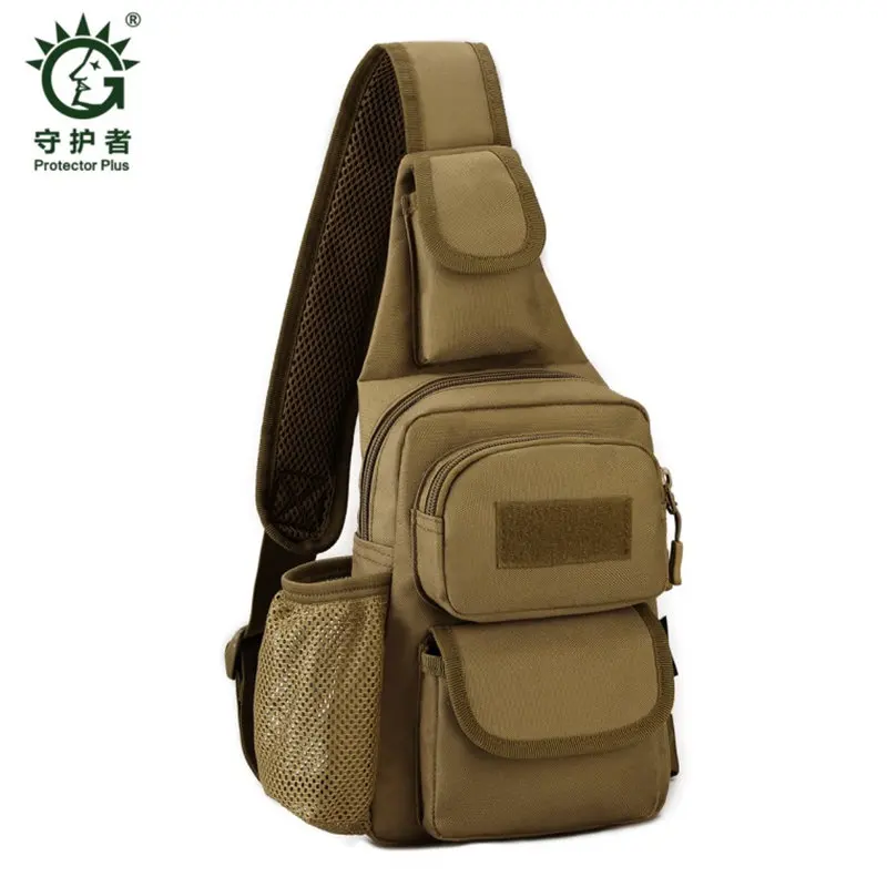 

Nylon Male tactical Daypack Waterproof Single Shoulder Bag Knapsack Travel Rider Multi-functionSling Chest Backpack High Quality