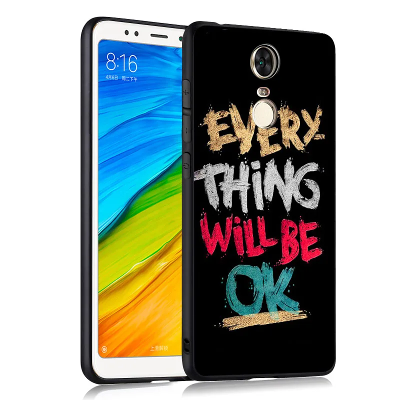 Чехол для xiaomi redmi 5 Plus, Черный 3D рельефный чехол для xiaomi redmi5, силиконовый чехол из ТПУ с рисунком, xiaomi redmi5 Plus