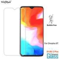 2pcs for glass oneplus 6t screen protector tempered glass for oneplus 6t glass wolfrule protective phone film for one plus 6t