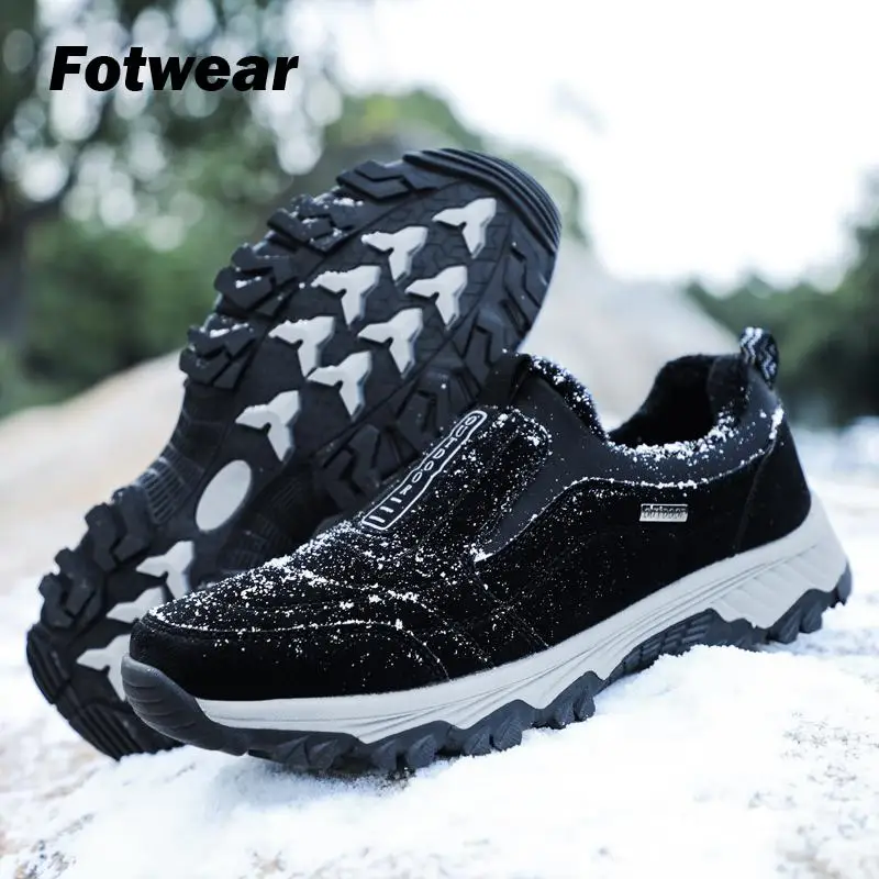 Fotwear/Мужская зимняя обувь без шнуровки Повседневная Мягкая подкладка для